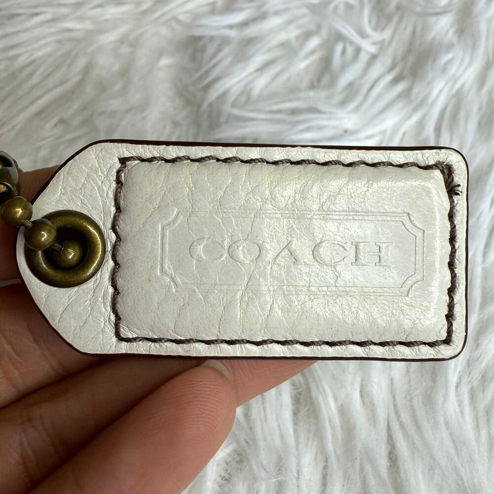 2'' y2k COACH Vintage Fob Bag Charm Hang tag Hangtag - Picture 1 of 2